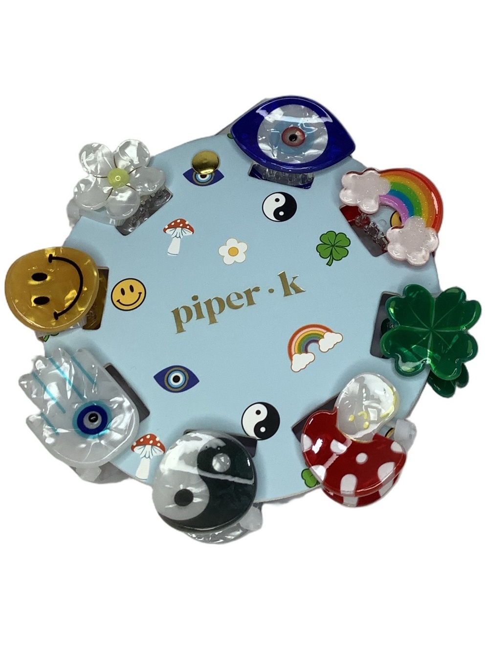 Piper K Whimsical Mini Hair Claw Clip Set Of 8 New